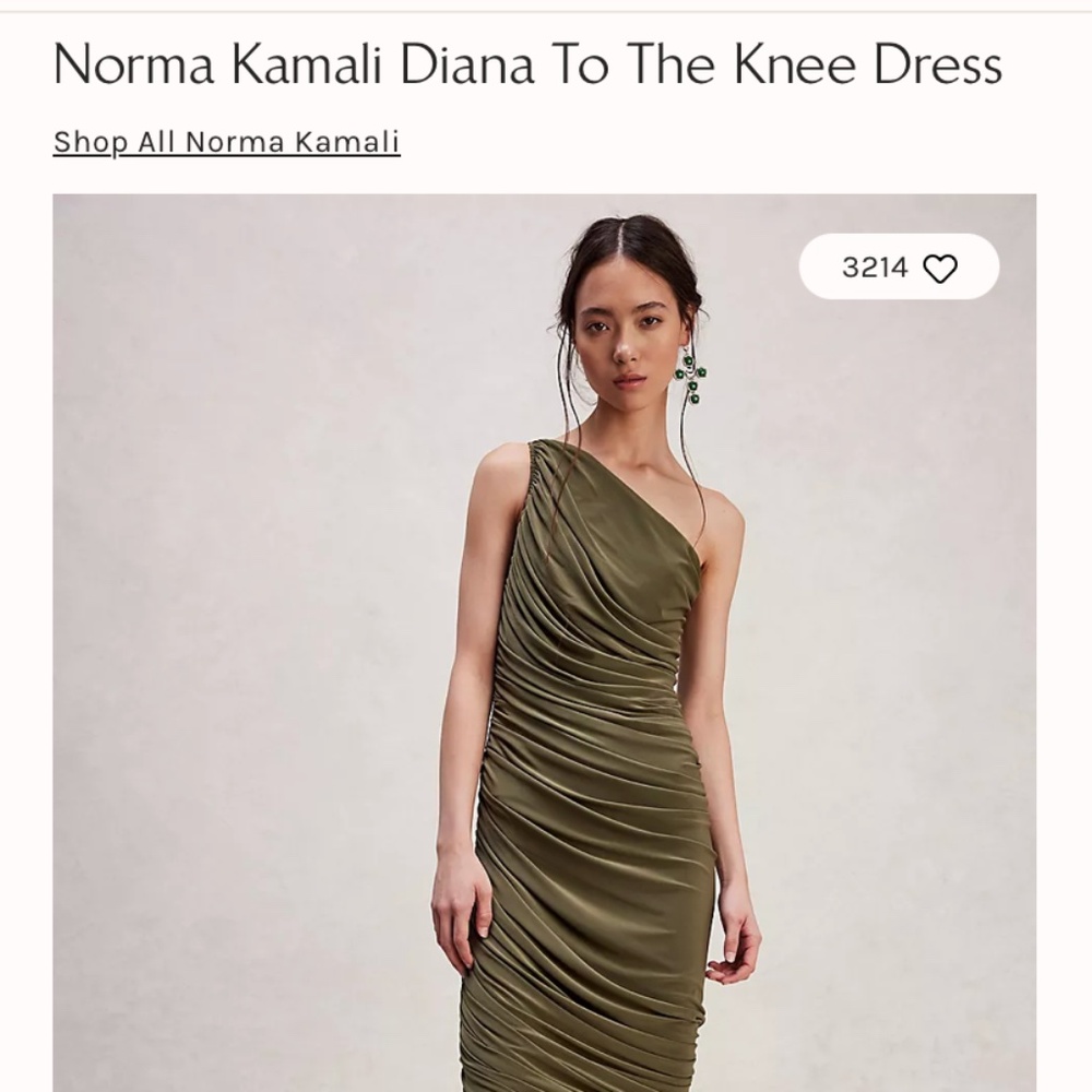 Norma Kamali Diana To The Knee Dress